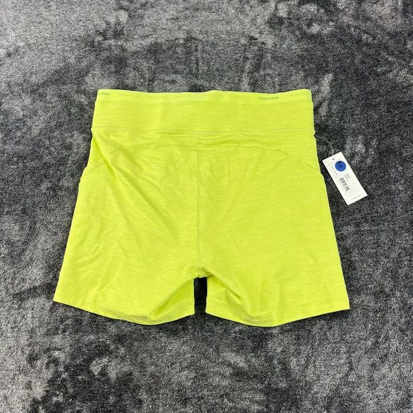 Outdoor Voices Neon Green Biker Shorts Pockets 4" Inseam Women's L NWT Athletic - Picture 7 of 9